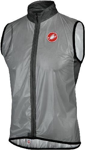 Castelli Sottile Cycling Rain Vest - Transparent Gray - 2XL ONLY - stairliftpennsylvania