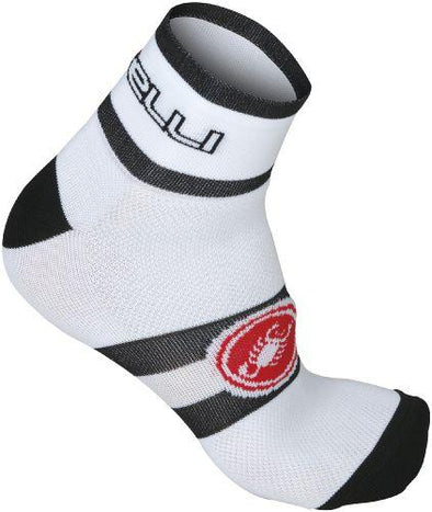 Castelli Velocissimo Gruppo Cycling Sock 6cm - White - stairliftpennsylvania