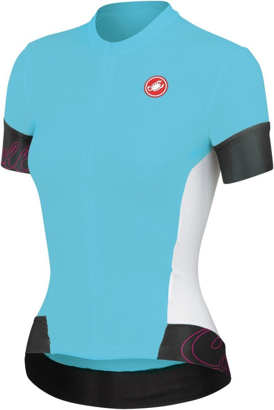 Castelli Womens Fortuna Jersey - Atoll Blue-White - stairliftpennsylvania