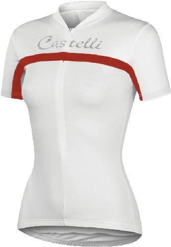 Castelli Womens Promessa Cycling Jersey - White Red - stairliftpennsylvania
