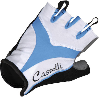 Castelli Women's Tenacia Cycling Glove - White-Azure - stairliftpennsylvania