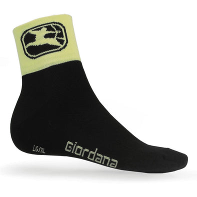 Giordana Classic Trade Sock Mid Cuff - Black-Fluo Yellow - stairliftpennsylvania