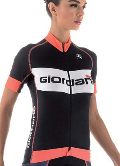 Giordana Womens Forma Red Carbon Trade Jersey - Fluo Orange - stairliftpennsylvania