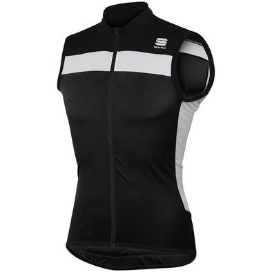 Sportful Pista Sleeveless Cycling Jersey - Black White - stairliftpennsylvania